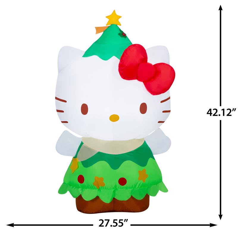 Gemmy Airblown LED Hello Kitty in Dress 4 ft. Inflatable