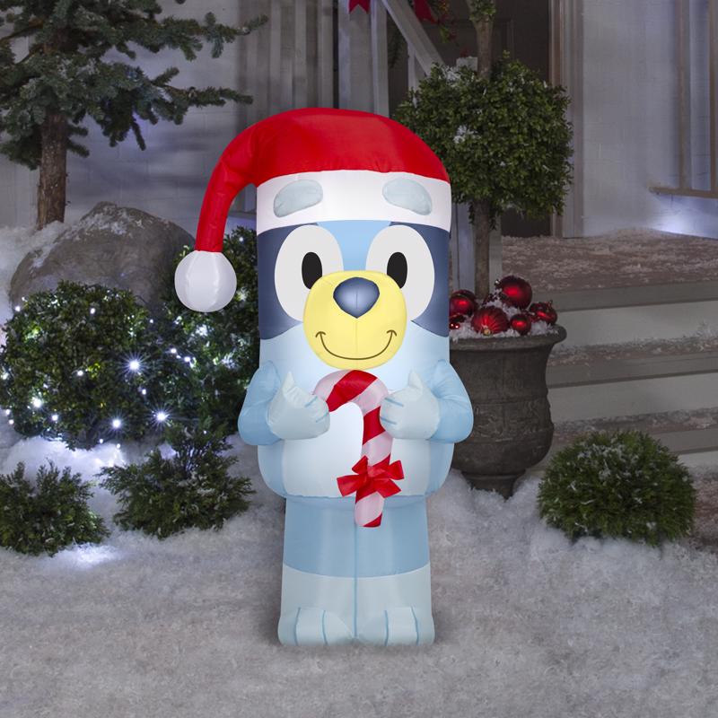 Gemmy Bluey in Santa Hat 4 ft. Inflatable