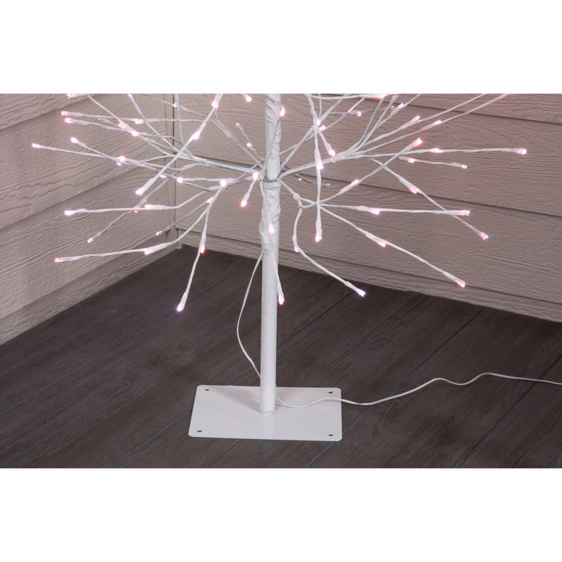 Celebrations LED Red/White Twinkle Gumdrop Tree 3 ft. Yard Decor