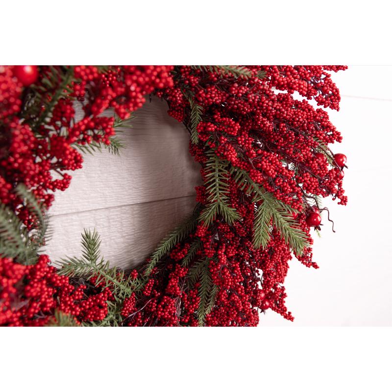 Celebrations 24 in. D Unlit Berry Wreath