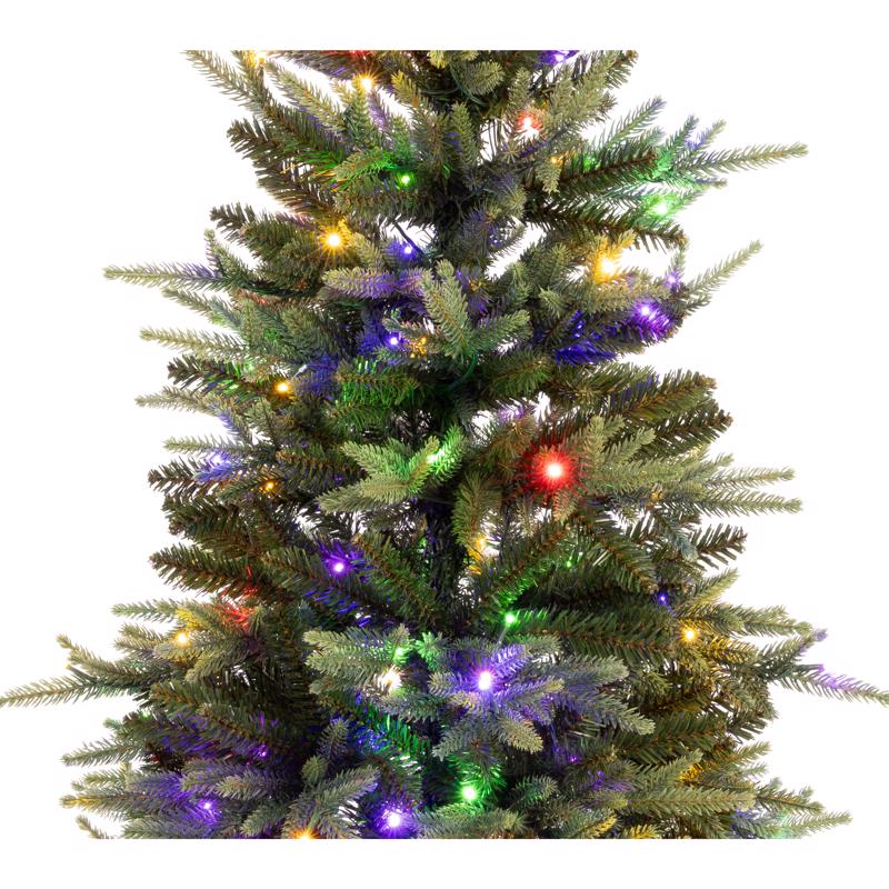 Celebrations 4 ft. Full LED 150 ct Maclura Pine Sparkle w/Barrel Stand Christmas Tree