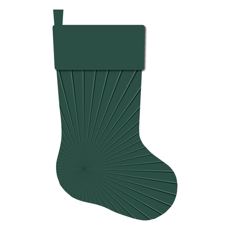 Celebrations Green Quilted Christmas Stocking