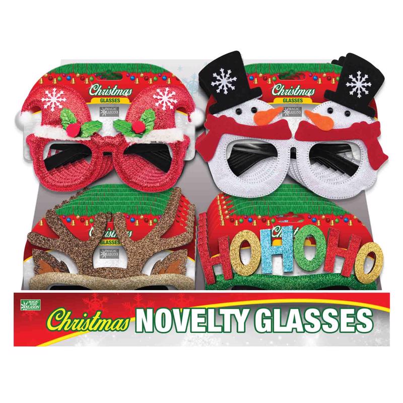 Magic Seasons Reindeer and Snowman Novelty Glasses 1 pk