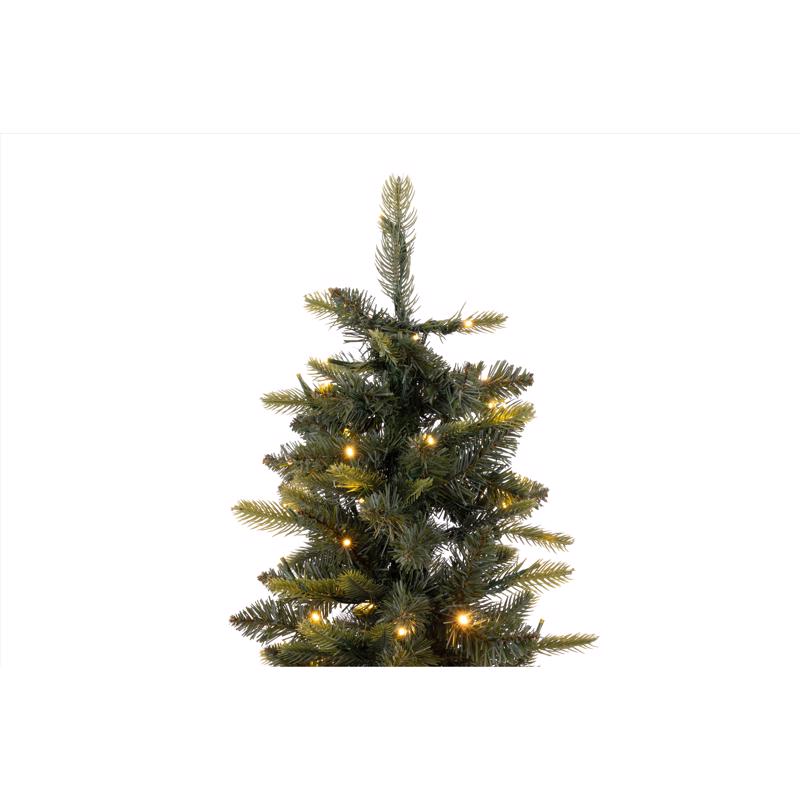 Celebrations 4 ft. Slim LED 150 ct Monterey Spruce Sparkle w/ Barrel Entrance Tree