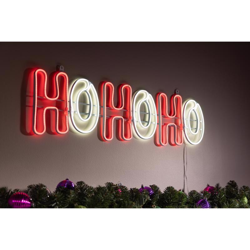 Celebrations LED Red/White Neon HOHOHO 36 in. Hanging Decor