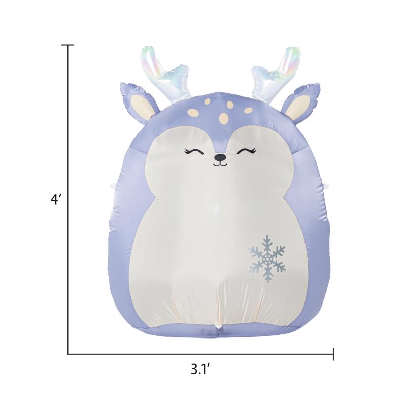 Squishmallows A Holiday Company Farryn Squishmallow reindeer character 4 ft. Inflatable