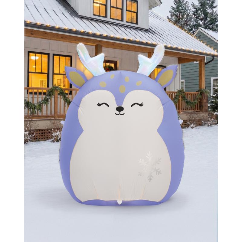 Squishmallows A Holiday Company Farryn Squishmallow reindeer character 4 ft. Inflatable