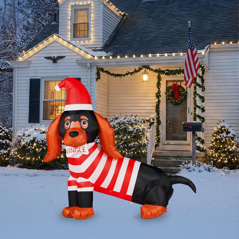 Seasonal Creations A Holiday Company Dachshund 54 in. Inflatable