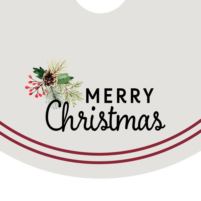 Celebrations Striped Merry Christmas Tree Skirt