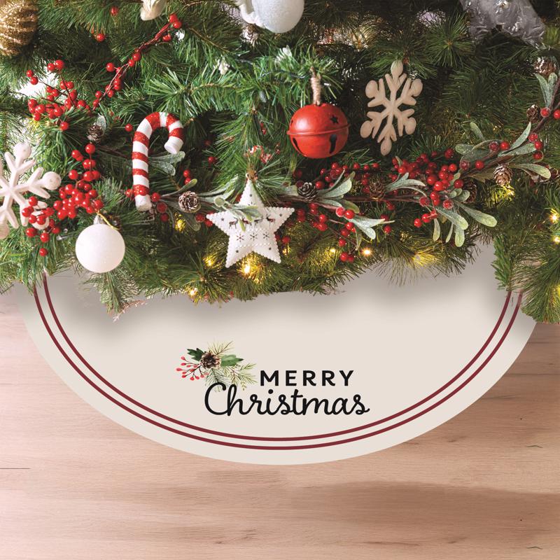 Celebrations Striped Merry Christmas Tree Skirt