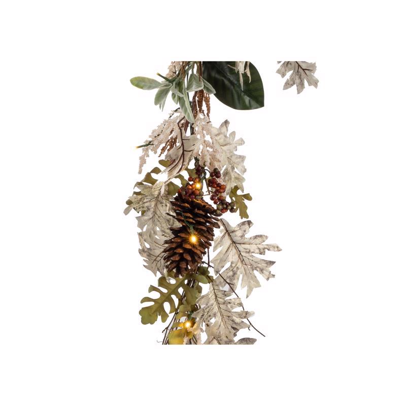 Celebrations Warm White 35 ct 9 ft. LED Neutral Fall Garland