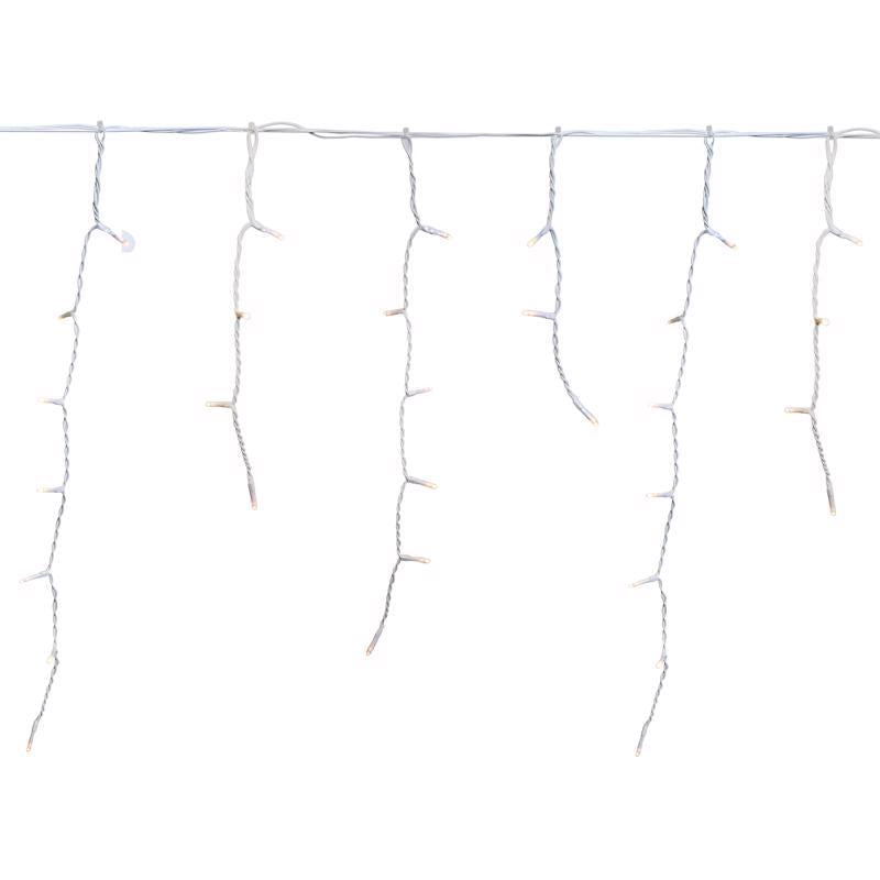 Celebrations LED Warm White 50 ct Icicle 3 ft.