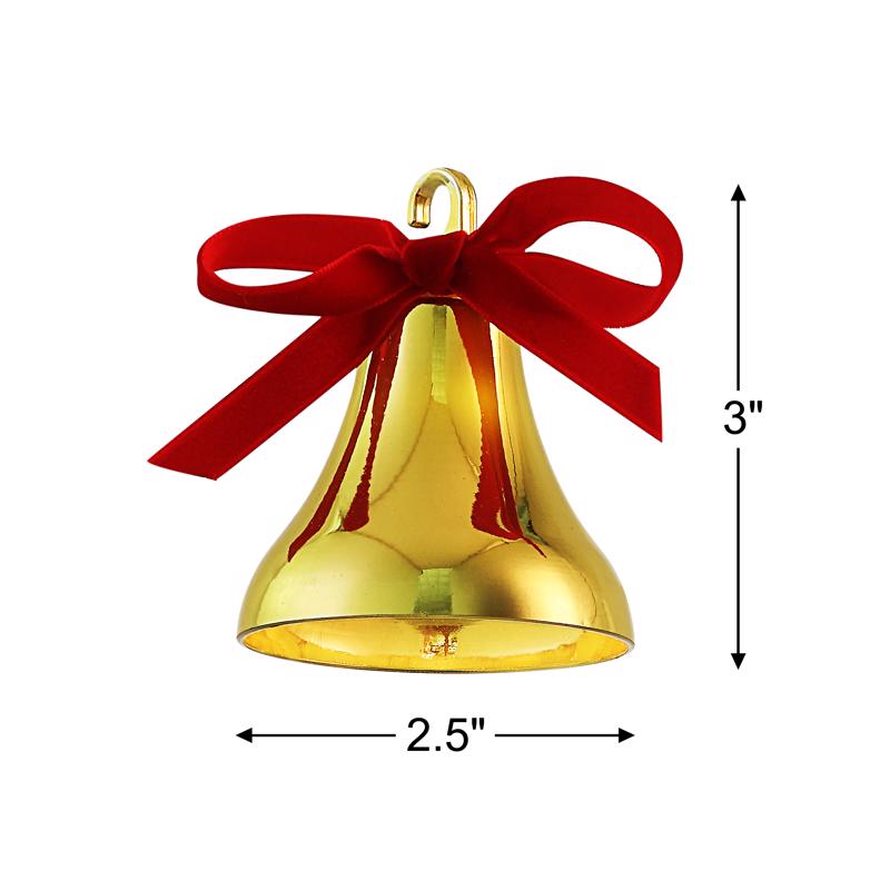 Mr. Christmas LED Gold/Red Bells Animated Decor 3 in.