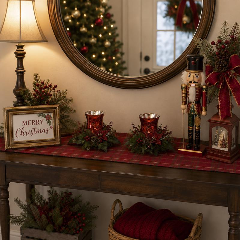 Gerson Holiday Candle Ring Candle Holder