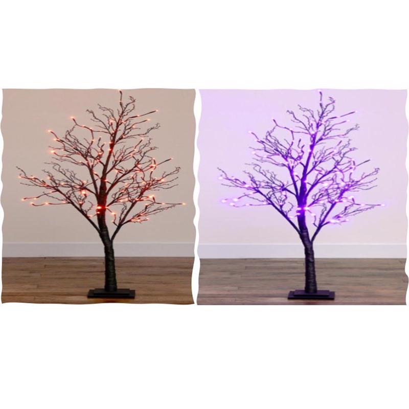 Celebrations Orange/Purple 102 ct 6 ft. LED Prelit Halloween Decor