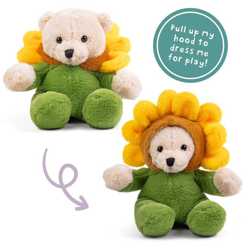 Keycraft Little Dress Up Bear Flower Plush Toy