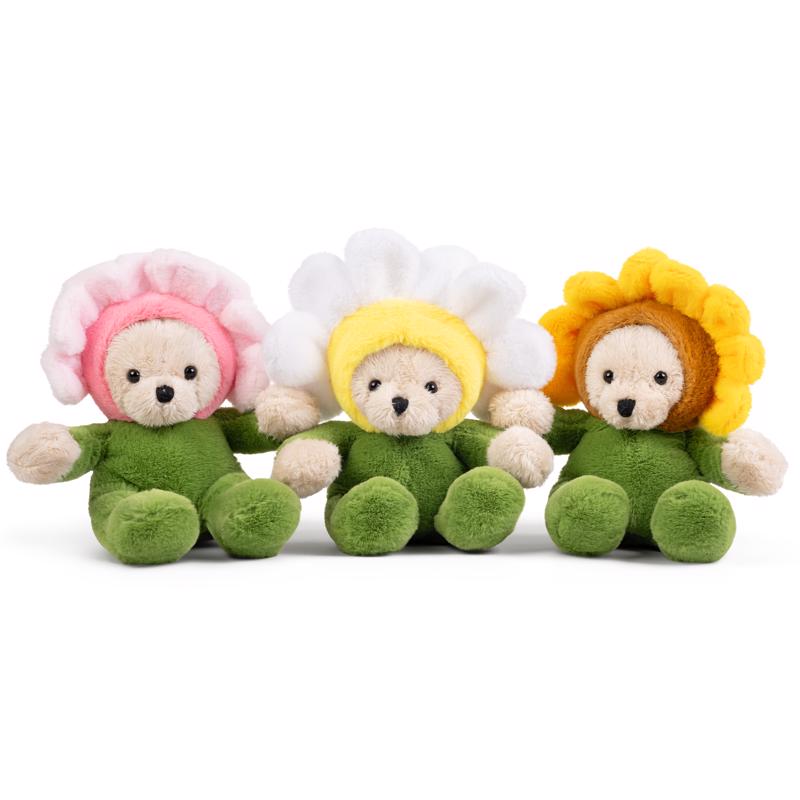 Keycraft Little Dress Up Bear Flower Plush Toy