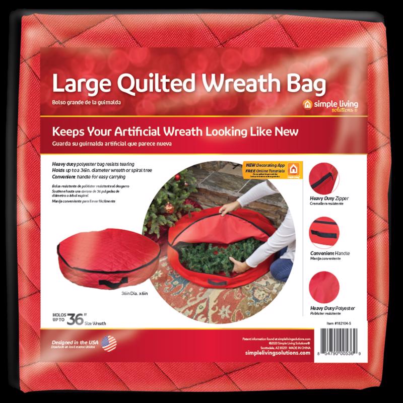 Simple Living Solutions Wreath Storage Bag 36 in. W