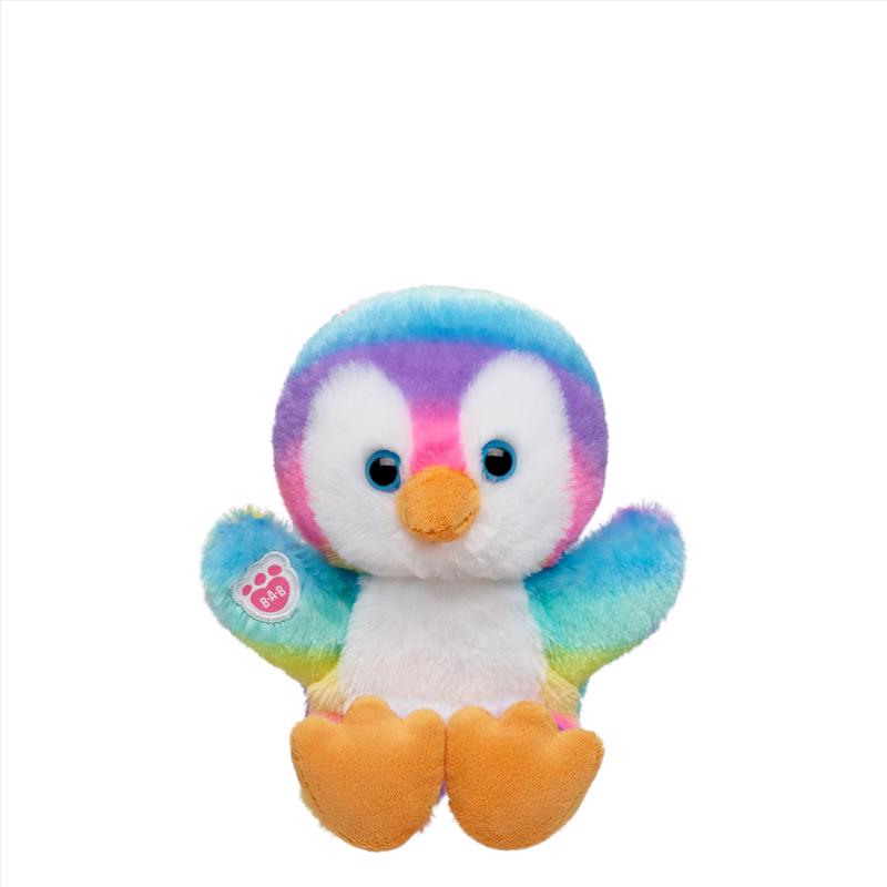 Build-A-Bear Mini Beans Rainbow Penguin Plush Toy