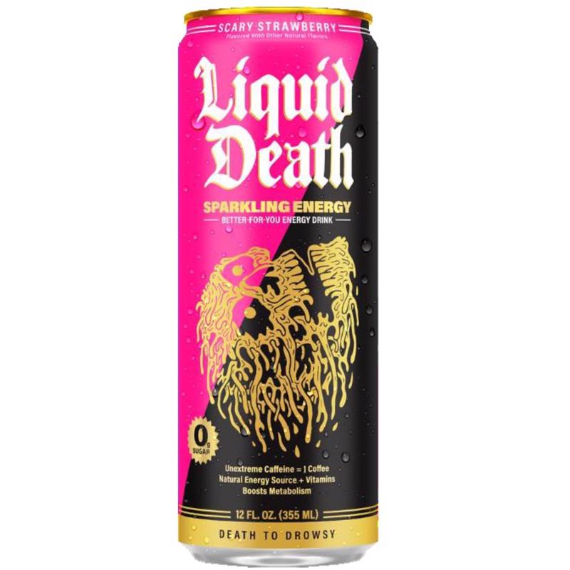 Liquid Death Sugar Free Strawberry Energy Drink