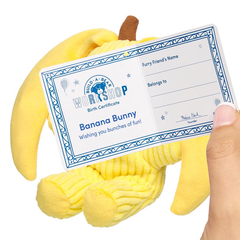 Build-A-Bear Mini Beans Banana Bunny Plush Toy