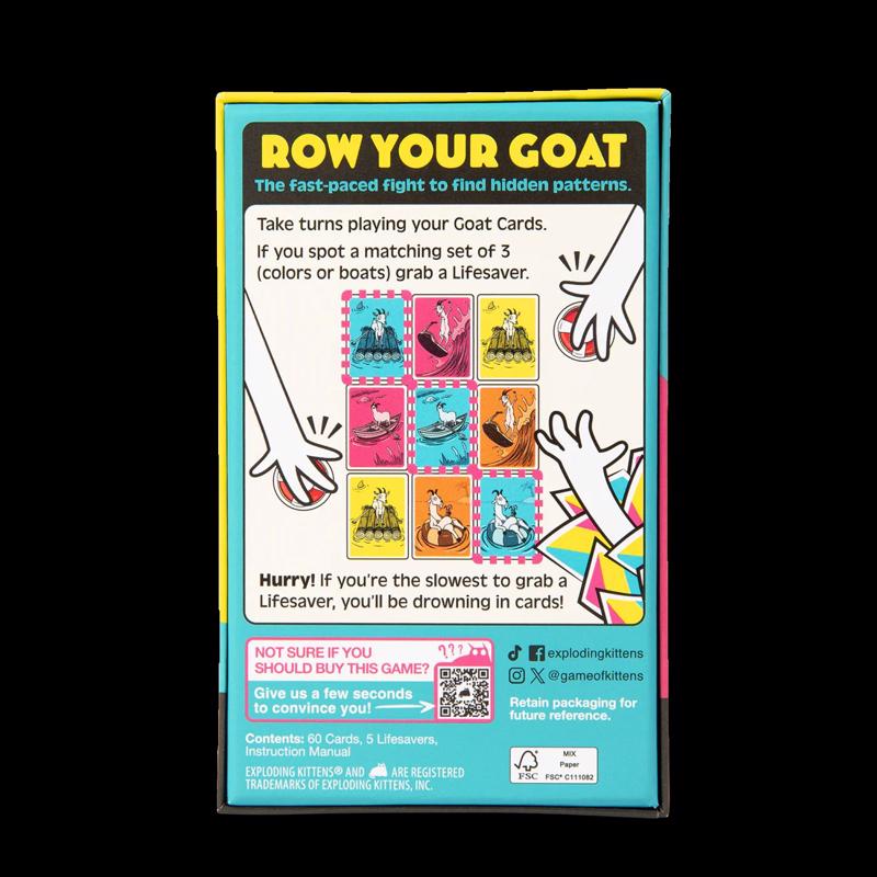 Exploding Kittens Row Your Goat Card Game