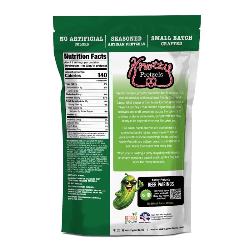 Knotty Pretzels Dill Pickle Pretzels 7.5 oz Pouch