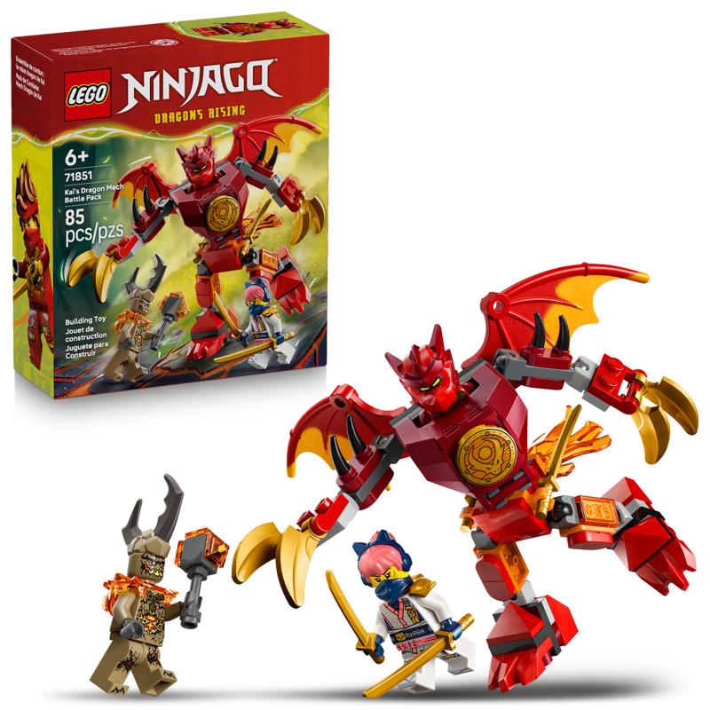 LEGO NINJAGO Kais Dragon Mech Battle Pack Building Set Multicolor 85 pc