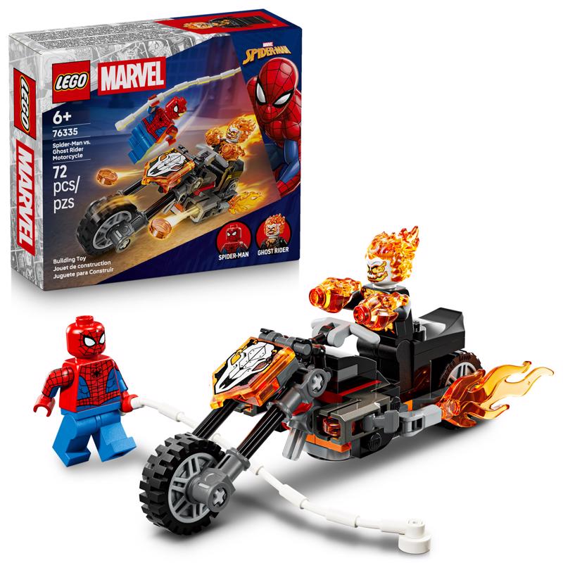 LEGO MARVEL Spider-Man VS. Ghost Rider Motorcycle Building Set Multicolor 72 pc