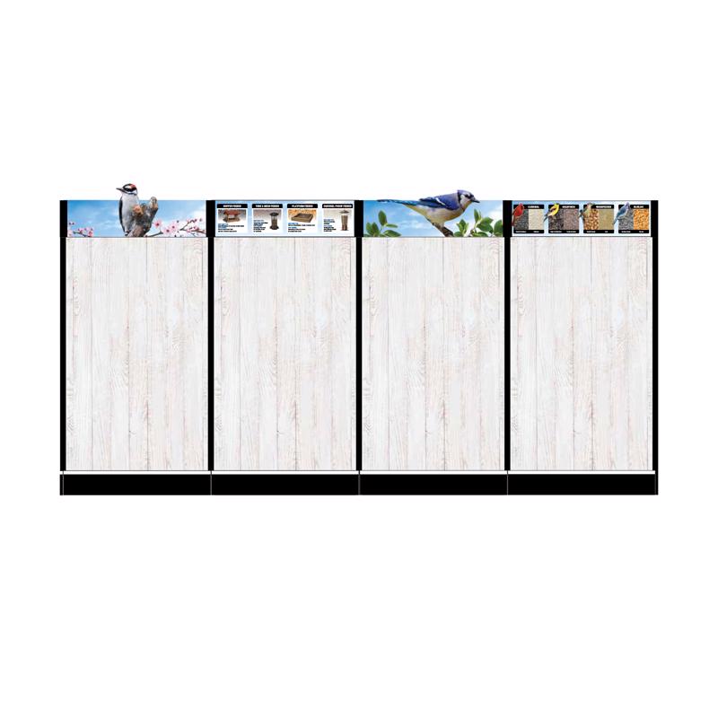 96 in. H X 192 in. W X 16 in. D Multicolor Plastic Bird Nest - 16ft Inline Bird Decor Kit Display