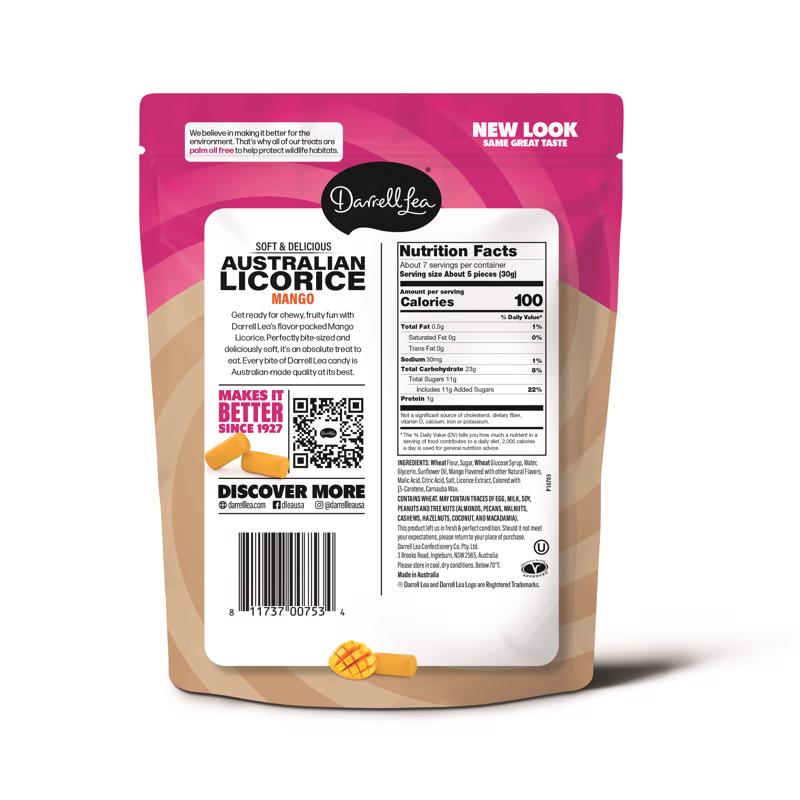 Darrell Lea Mango Licorice 7 oz