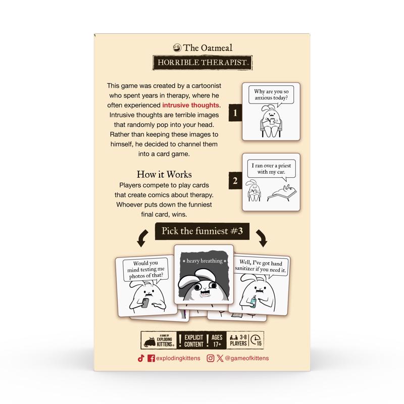 Exploding Kittens Horrible Therapist Card Game
