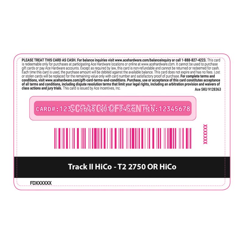 Ace 75 GC SB Gift Card 1 pk