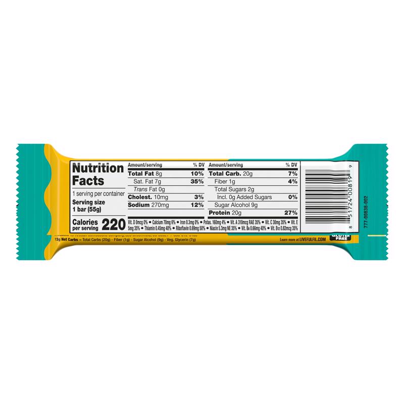 Fulfil Chocolate Salted Caramel Protein Bar 1.94 oz Boxed
