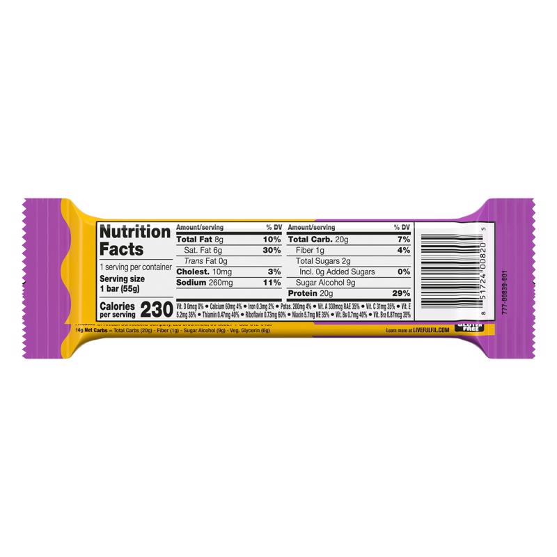 Fulfil Choc PB Caramel Protein Bar 1.94 oz Boxed