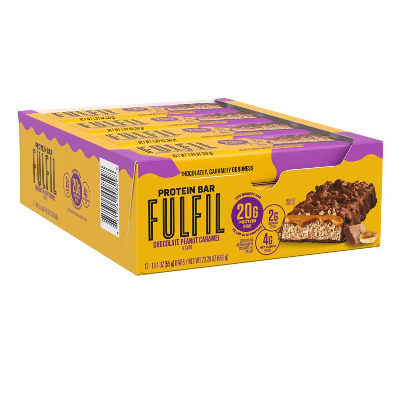 Fulfil Choc PB Caramel Protein Bar 1.94 oz Boxed