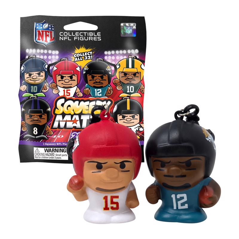 Party Animal Squeezymates Football Collectible Figure Multi 1 pc