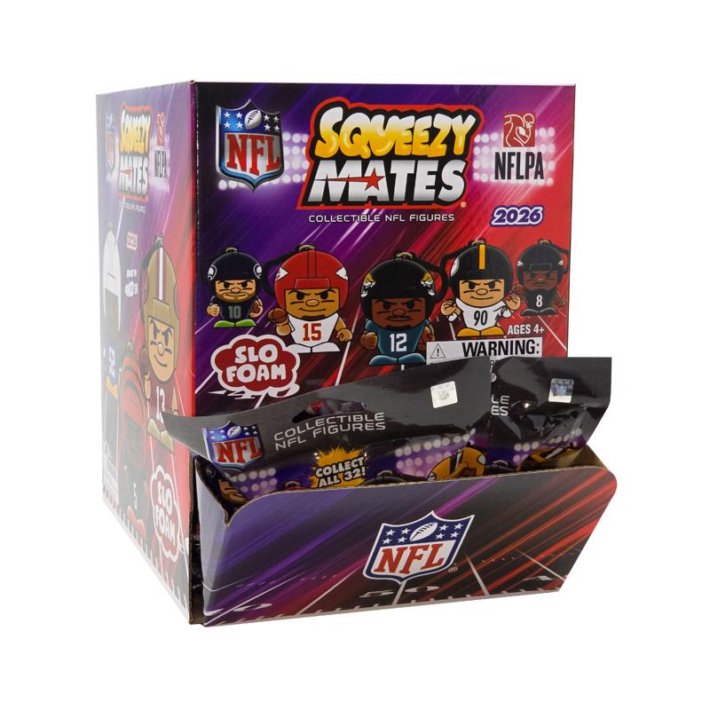 Party Animal Squeezymates Football Collectible Figure Multi 1 pc