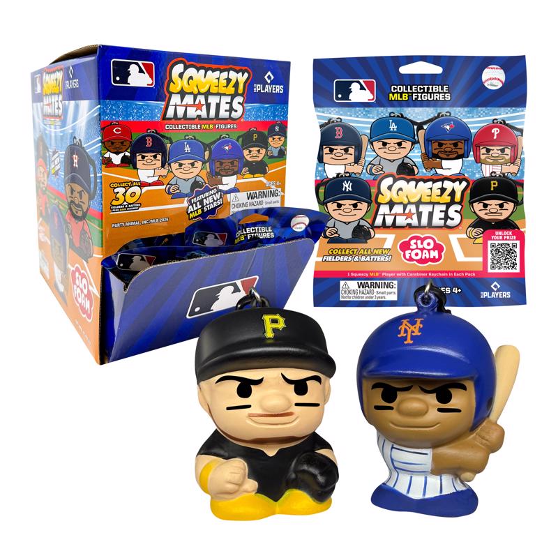 Party Animal Squeezymates Baseball Collectible Figure Multi 1 pc