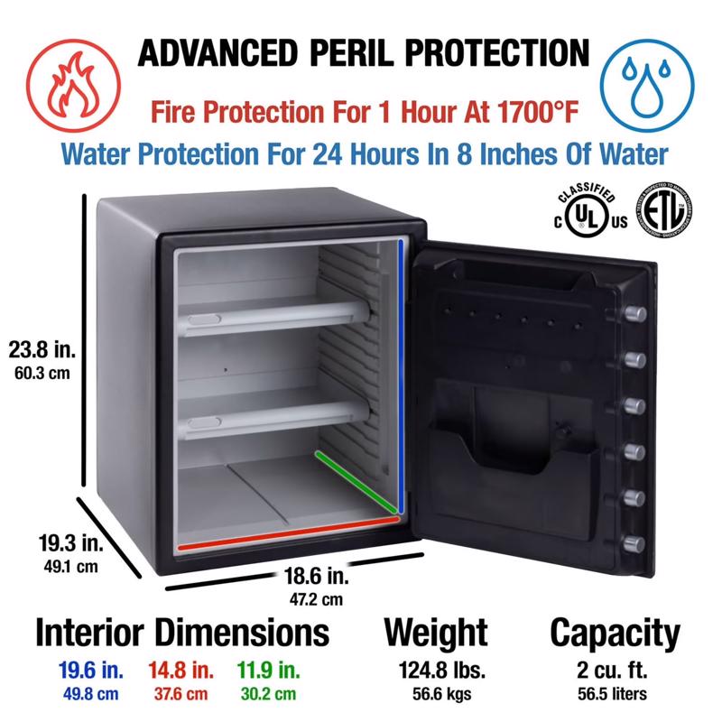 Sentry Safe 2 cu ft Black Fireproof Safe