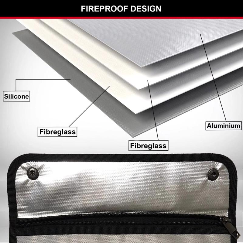Sentry Safe 0.1 cu ft Black/Gray Fire-Resistant Bag