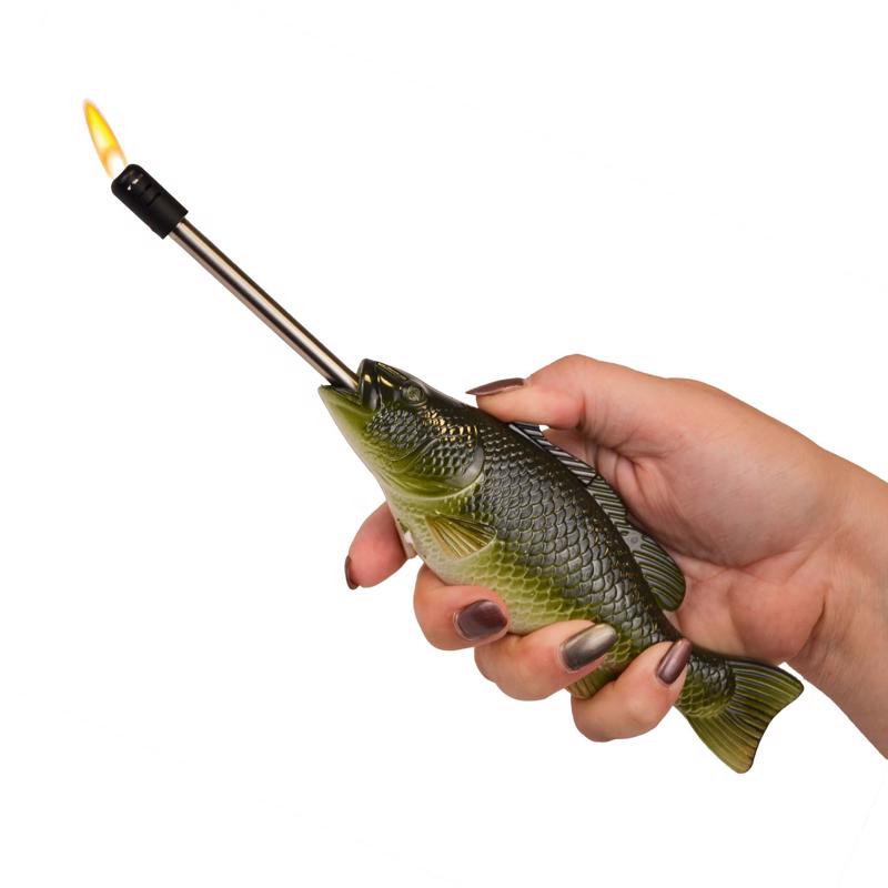 Fish BBQ Lighter Sporting Bass Fish BBQ Lighter Plastic & Metal 1 pk