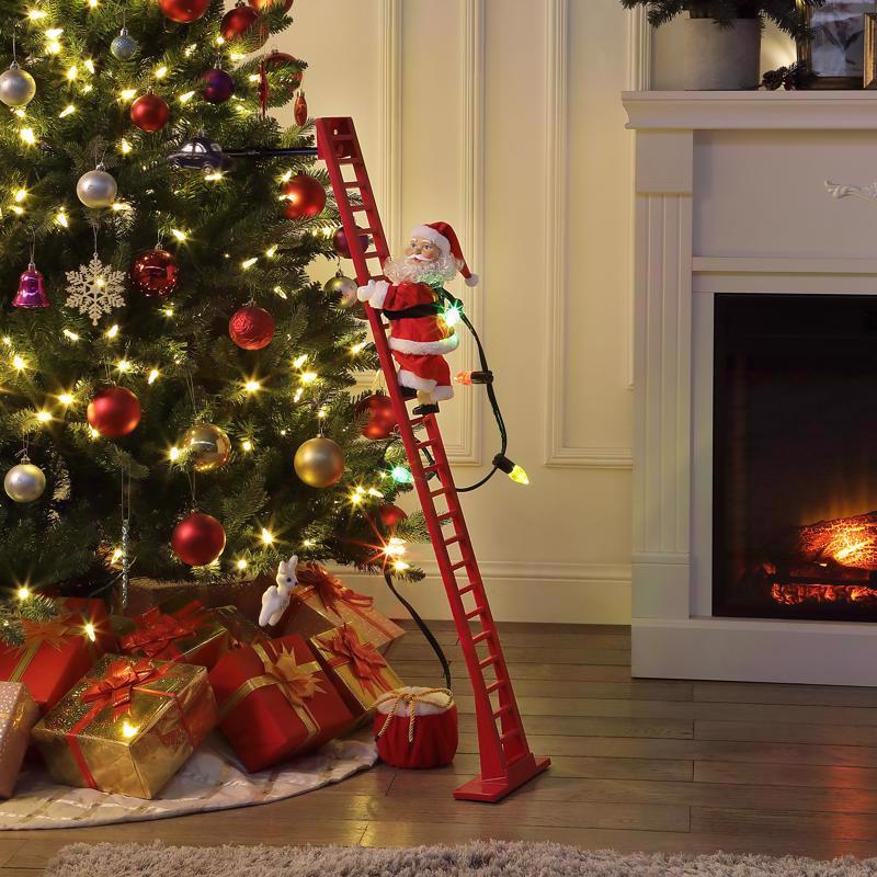 Mr. Christmas LED Super Climbing Santa Animated Decor 40 in.