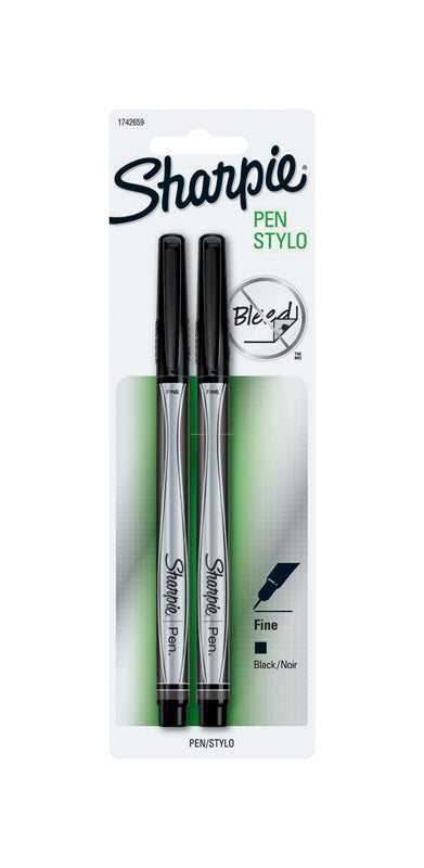 SHARPIE PEN BLACK 2PK