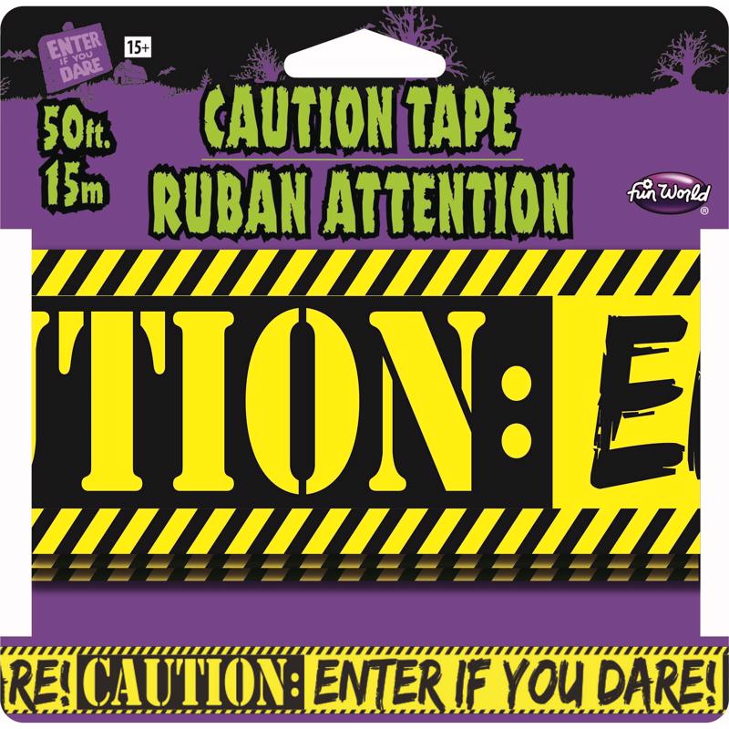 Fun World 3 in. Caution Tape Halloween Decor