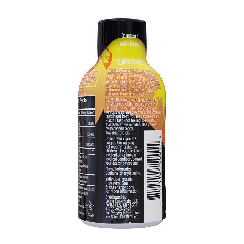 5-hour Energy Extra Strength Sugar Free Peach Mango Energy Shot 1.93 oz