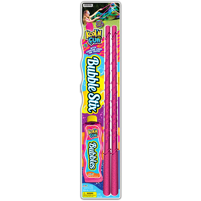 Ja-Ru Kool'N Fun Bubble Set with Wand Plastic Assorted 3 pc