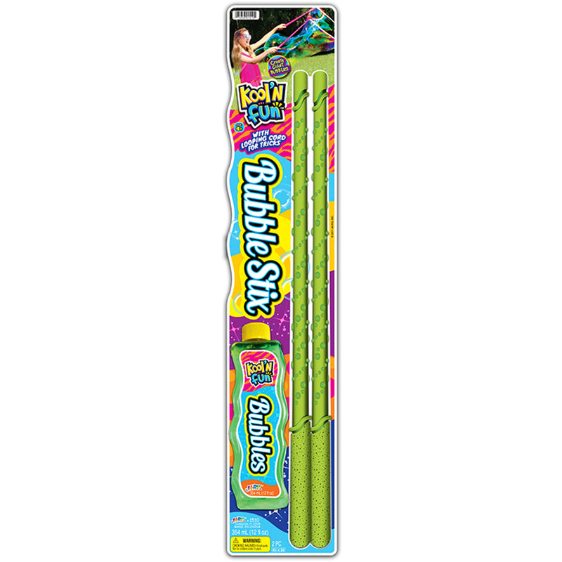 Ja-Ru Kool'N Fun Bubble Set with Wand Plastic Assorted 3 pc