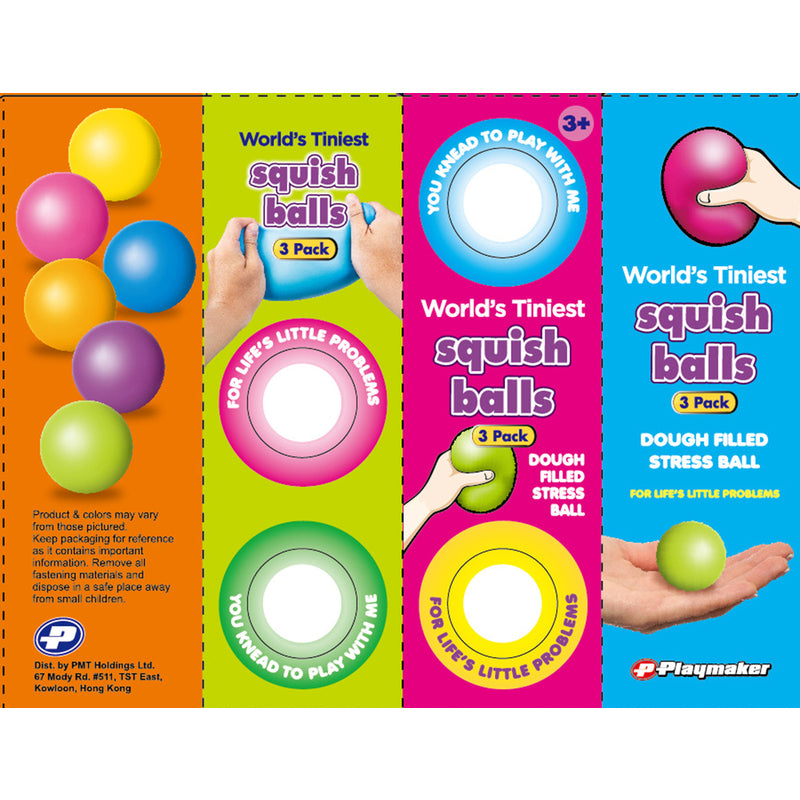 Playmaker Toys Squish Dough Ball 3 pc