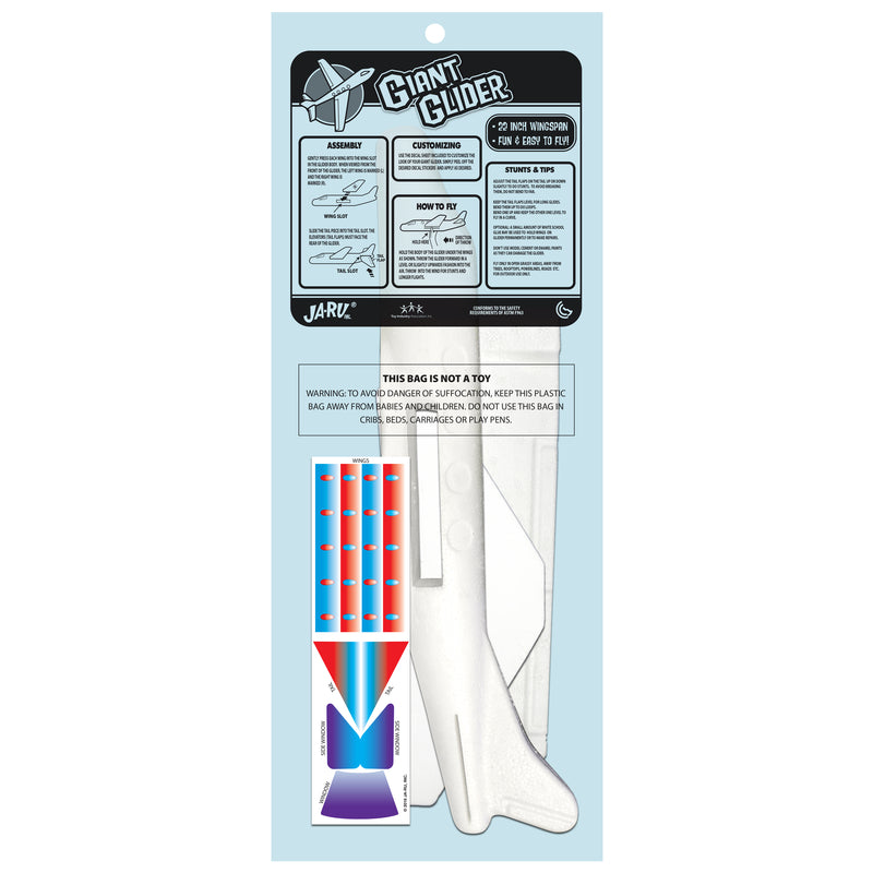 Ja-Ru Air Max Giant Glider Airplane Foam Multicolored
